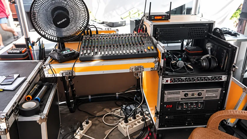 Mixer dan rack sound system Laras Sound